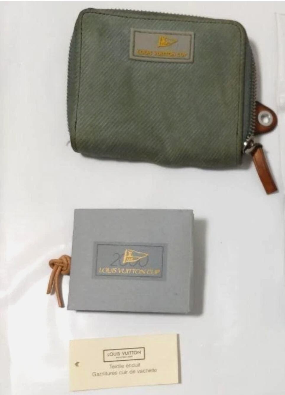LOUIS VUITTON Cup Zippy Wallet Blue Coin Key Pouch with Tags Sailing Yacht Club